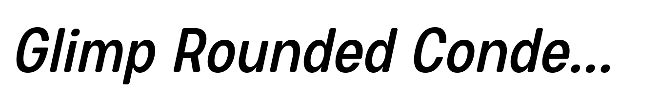 Glimp Rounded Condensed Medium Italic